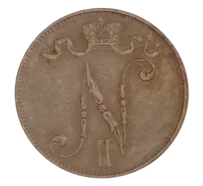 Монета 5 пенни 1913 года Русская Финляндия (Артикул M1-32580)