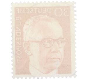 Почтовая марка 30 пфеннигов 1971 года Западная Германия (ФРГ) «Президент Густав Хайнеман» — Фото №2