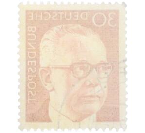Почтовая марка 30 пфеннигов 1971 года Западная Германия (ФРГ) «Президент Густав Хайнеман» — Фото №2