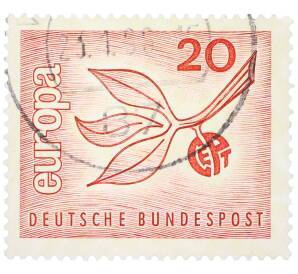 Почтовая марка 20 пфеннигов 1965 года Западная Германия (ФРГ) «Европейская конференция администраций почтовых служб и служб связи CEPT — Фрукт» — Фото №1