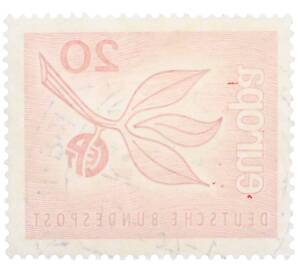 Почтовая марка 20 пфеннигов 1965 года Западная Германия (ФРГ) «Европейская конференция администраций почтовых служб и служб связи CEPT — Фрукт» — Фото №2