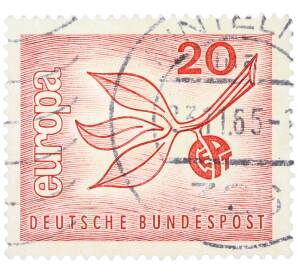 Почтовая марка 20 пфеннигов 1965 года Западная Германия (ФРГ) «Европейская конференция администраций почтовых служб и служб связи CEPT — Фрукт» — Фото №1