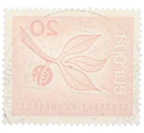 Почтовая марка 20 пфеннигов 1965 года Западная Германия (ФРГ) «Европейская конференция администраций почтовых служб и служб связи CEPT — Фрукт» — Фото №2
