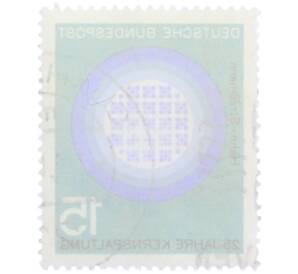 Почтовая марка 15 пфеннигов 1964 года Западная Германия (ФРГ) «Научные юбилеи — Ядерное деление» — Фото №2