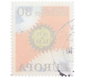 Почтовая марка 30 пфеннигов 1967 года Западная Германия (ФРГ) «Европейская конференция администраций почтовых служб и служб связи CEPT — Механизм» — Фото №2