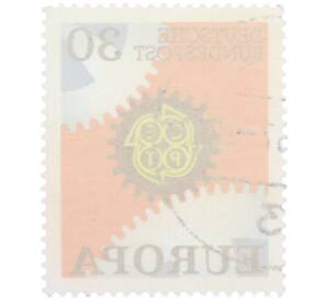 Почтовая марка 30 пфеннигов 1967 года Западная Германия (ФРГ) «Европейская конференция администраций почтовых служб и служб связи CEPT — Механизм» — Фото №2