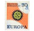 Почтовая марка 30 пфеннигов 1967 года Западная Германия (ФРГ) «Европейская конференция администраций почтовых служб и служб связи CEPT — Механизм» (Артикул: T11-37262) — Фото №1