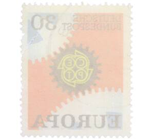 Почтовая марка 30 пфеннигов 1967 года Западная Германия (ФРГ) «Европейская конференция администраций почтовых служб и служб связи CEPT — Механизм» — Фото №2