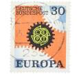 Почтовая марка 30 пфеннигов 1967 года Западная Германия (ФРГ) «Европейская конференция администраций почтовых служб и служб связи CEPT — Механизм» (Артикул: T11-37263) — Фото №1