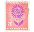 Почтовая марка 20 пфеннигов 1964 года Западная Германия (ФРГ) «Европейская конференция администраций почтовых служб и служб связи CEPT — Цветок» (Артикул: T11-37270) — Фото №1