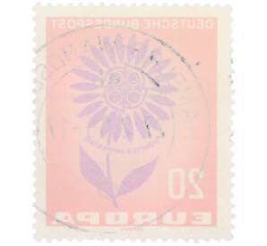 Почтовая марка 20 пфеннигов 1964 года Западная Германия (ФРГ) «Европейская конференция администраций почтовых служб и служб связи CEPT — Цветок» — Фото №2