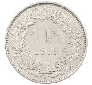 1 франк 1989 года Швейцария — Фото №1