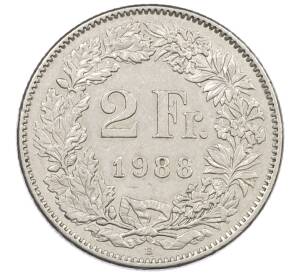 1 франк 1988 года Швейцария — Фото №1