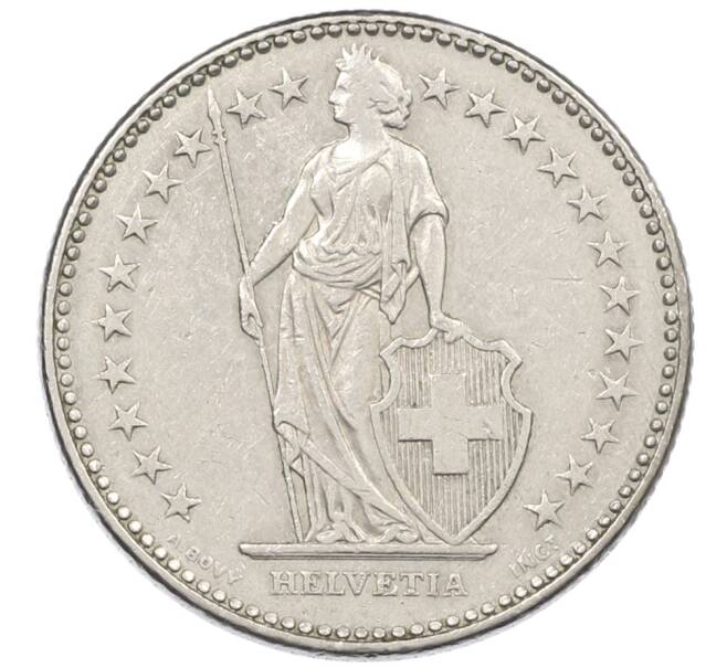 Монета 1 франк 1988 года Швейцария (Артикул: T11-37282) — Фото №2