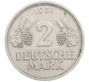 2 марки 1951 года G Западная Германия (ФРГ) — Фото №1