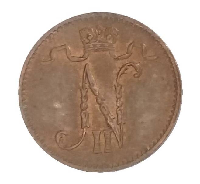Монета 1 пенни 1916 года Русская Финляндия (Артикул M1-32537)