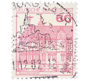 Почтовая марка 60 пфеннигов 1979 года Западная Германия (ФРГ) «Крепости и замки — Райдт» — Фото №1