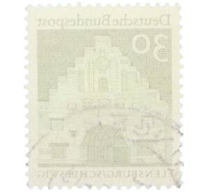 Почтовая марка 30 пфеннигов 1966 года Западная Германия (ФРГ) «Северные ворота в Фленсбурге» — Фото №2