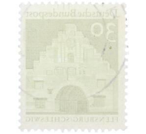 Почтовая марка 30 пфеннигов 1966 года Западная Германия (ФРГ) «Северные ворота в Фленсбурге» — Фото №2