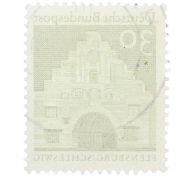 Почтовая марка 30 пфеннигов 1966 года Западная Германия (ФРГ) «Северные ворота в Фленсбурге» (Артикул: T11-37378) — Фото №2