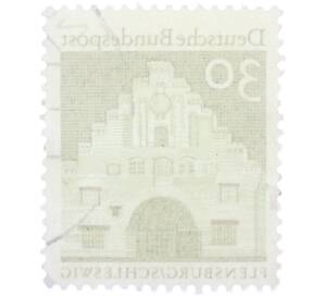 Почтовая марка 30 пфеннигов 1966 года Западная Германия (ФРГ) «Северные ворота в Фленсбурге» — Фото №2