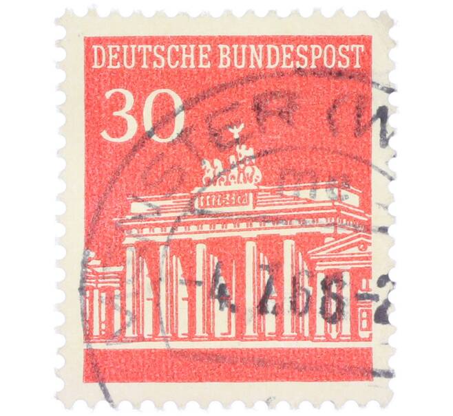 Почтовая марка 30 пфеннигов 1966 года Западная Германия (ФРГ) «Бранденбургские ворота» (Артикул: T11-37383) — Фото №1