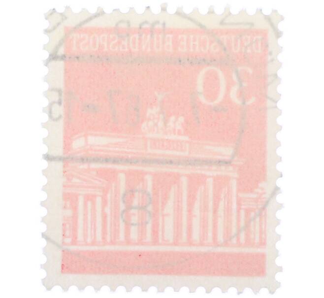Почтовая марка 30 пфеннигов 1966 года Западная Германия (ФРГ) «Бранденбургские ворота» (Артикул: T11-37386) — Фото №2