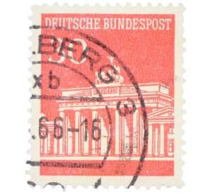 Почтовая марка 30 пфеннигов 1966 года Западная Германия (ФРГ) «Бранденбургские ворота» — Фото №1