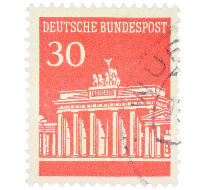 Почтовая марка 30 пфеннигов 1966 года Западная Германия (ФРГ) «Бранденбургские ворота» (Артикул: T11-37389) — Фото №1