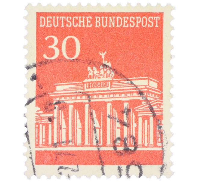 Почтовая марка 30 пфеннигов 1966 года Западная Германия (ФРГ) «Бранденбургские ворота» (Артикул: T11-37393) — Фото №1