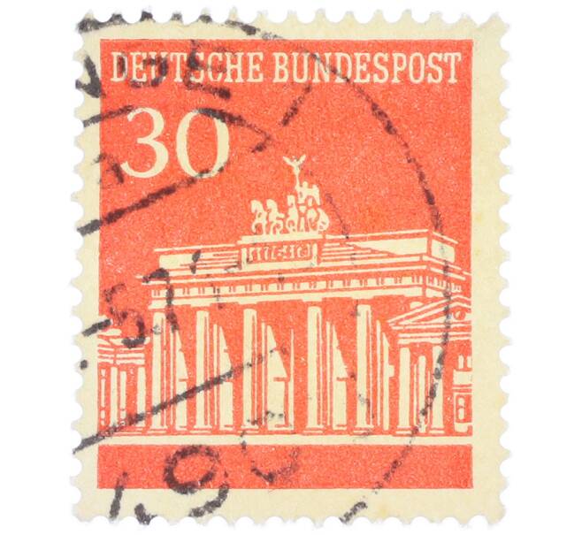 Почтовая марка 30 пфеннигов 1966 года Западная Германия (ФРГ) «Бранденбургские ворота» (Артикул: T11-37394) — Фото №1