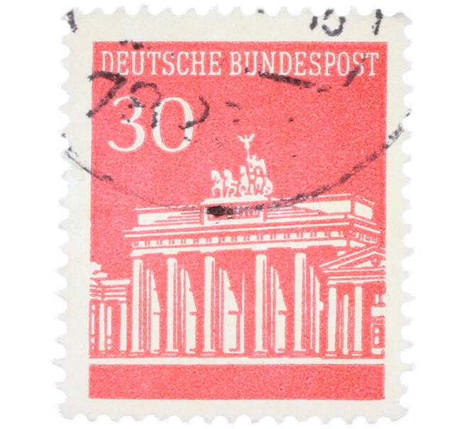 Почтовая марка 30 пфеннигов 1966 года Западная Германия (ФРГ) «Бранденбургские ворота» (Артикул: T11-37395) — Фото №1