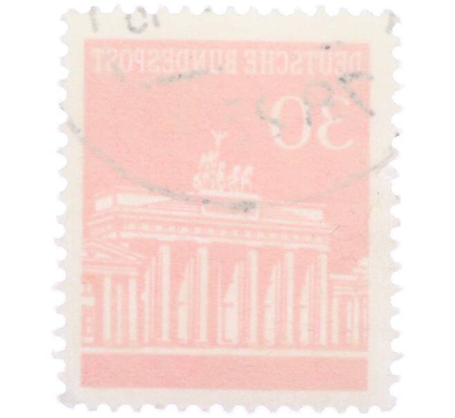 Почтовая марка 30 пфеннигов 1966 года Западная Германия (ФРГ) «Бранденбургские ворота» (Артикул: T11-37395) — Фото №2