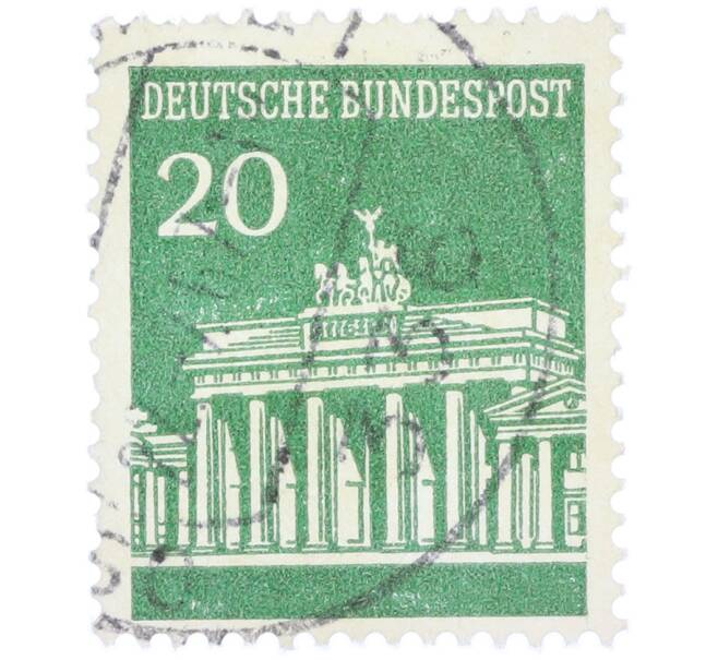 Почтовая марка 20 пфеннигов 1966 года Западная Германия (ФРГ) «Бранденбургские ворота» (Артикул: T11-37401) — Фото №1