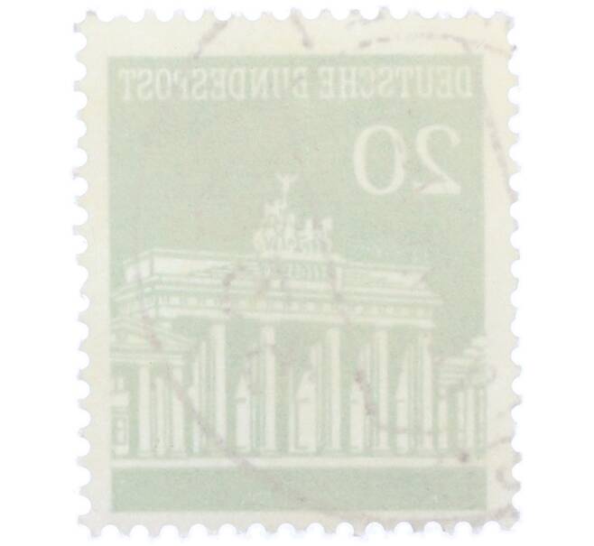Почтовая марка 20 пфеннигов 1966 года Западная Германия (ФРГ) «Бранденбургские ворота» (Артикул: T11-37401) — Фото №2