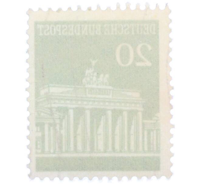 Почтовая марка 20 пфеннигов 1966 года Западная Германия (ФРГ) «Бранденбургские ворота» (Артикул: T11-37402) — Фото №2