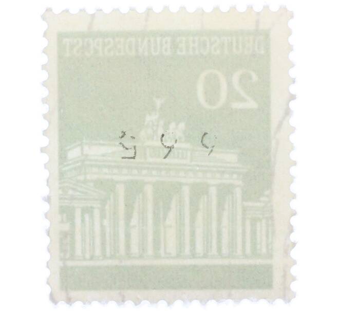 Почтовая марка 20 пфеннигов 1966 года Западная Германия (ФРГ) «Бранденбургские ворота» (Артикул: T11-37403) — Фото №2