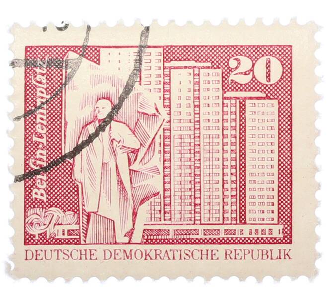 Почтовая марка 20 пфеннигов 1973 года Восточная Германия (ГДР) «Площадь Ленина в Берлине» (Артикул: T11-37419) — Фото №1
