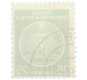 Почтовая марка 25 пфеннигов 1954 года Восточная Германия (ГДР) «Герб» — Фото №2