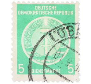 Почтовая марка 5 пфеннигов 1954 года Восточная Германия (ГДР) «Герб» — Фото №1