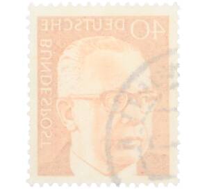 Почтовая марка 40 пфеннигов 1971 года Западная Германия (ФРГ) «Президент Густав Хайнеман» — Фото №2