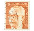 Почтовая марка 40 пфеннигов 1971 года Западная Германия (ФРГ) «Президент Густав Хайнеман» (Артикул: T11-37459) — Фото №1