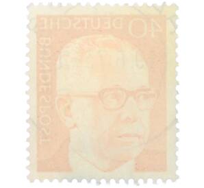 Почтовая марка 40 пфеннигов 1971 года Западная Германия (ФРГ) «Президент Густав Хайнеман» — Фото №2