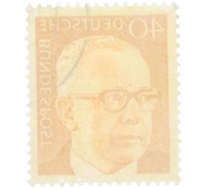 Почтовая марка 40 пфеннигов 1971 года Западная Германия (ФРГ) «Президент Густав Хайнеман» — Фото №2