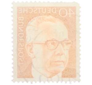 Почтовая марка 40 пфеннигов 1971 года Западная Германия (ФРГ) «Президент Густав Хайнеман» — Фото №2