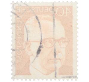 Почтовая марка 40 пфеннигов 1971 года Западная Германия (ФРГ) «Президент Густав Хайнеман» — Фото №2