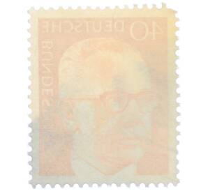 Почтовая марка 40 пфеннигов 1971 года Западная Германия (ФРГ) «Президент Густав Хайнеман» — Фото №2