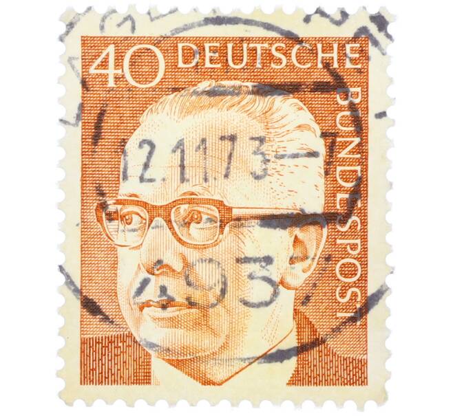 Почтовая марка 40 пфеннигов 1971 года Западная Германия (ФРГ) «Президент Густав Хайнеман» (Артикул: T11-37476) — Фото №1