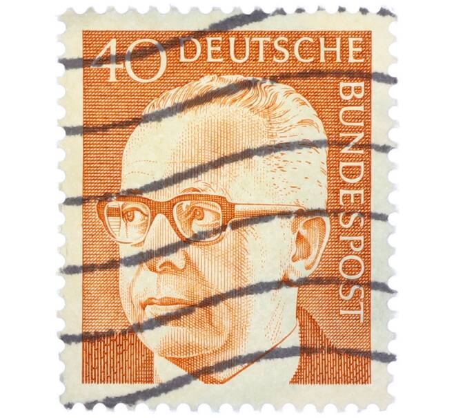 Почтовая марка 40 пфеннигов 1971 года Западная Германия (ФРГ) «Президент Густав Хайнеман» (Артикул: T11-37480) — Фото №1