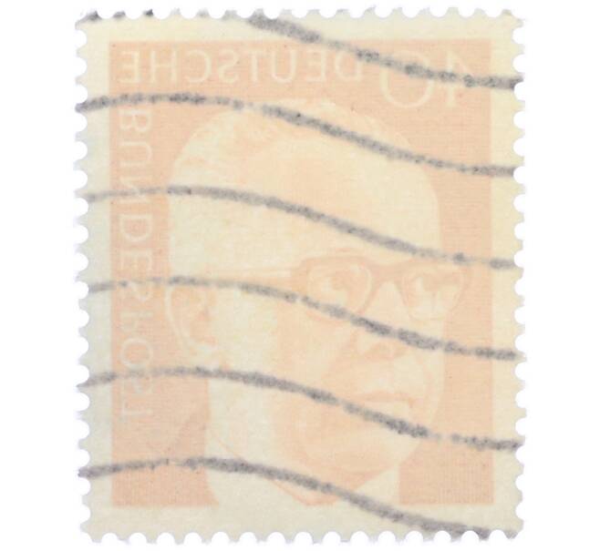 Почтовая марка 40 пфеннигов 1971 года Западная Германия (ФРГ) «Президент Густав Хайнеман» (Артикул: T11-37480) — Фото №2